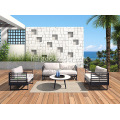 Aluminum PE Rattan Sofas